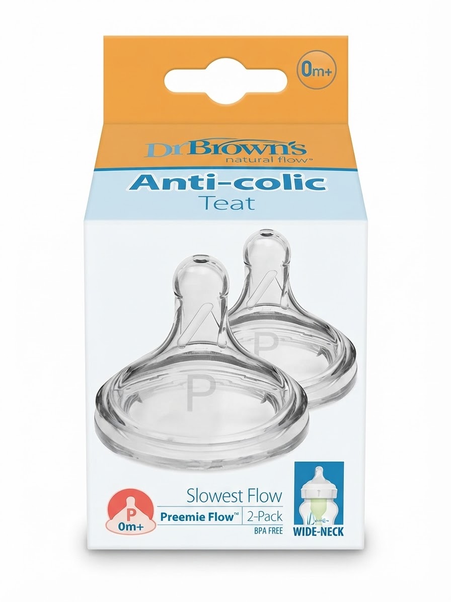 2 Tetinas boca ancha prematuro Dr Browns