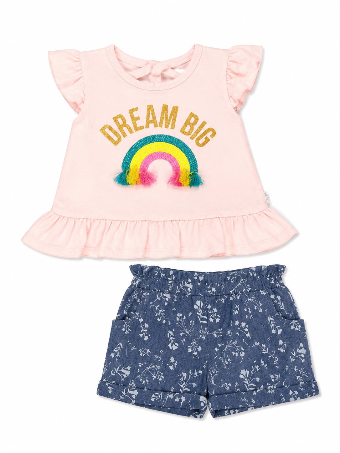 Conjunto dream big rosado para bebé Tinytots