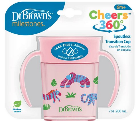 Vaso de Transición Milestones 360  sin Boquilla Dr Browns 7oz/200ml