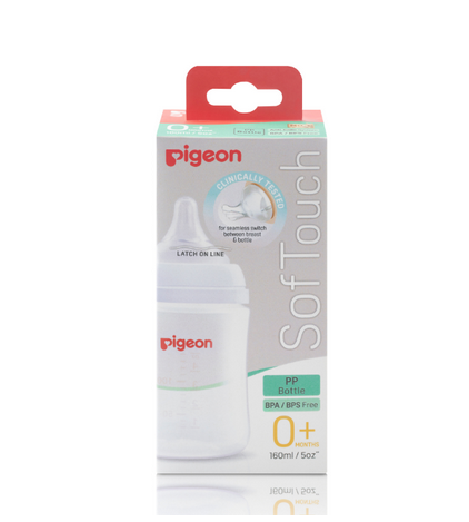 Chupón Boca  ancha  anti-cólico Soft touch Pegeon (5oz/160 ml)