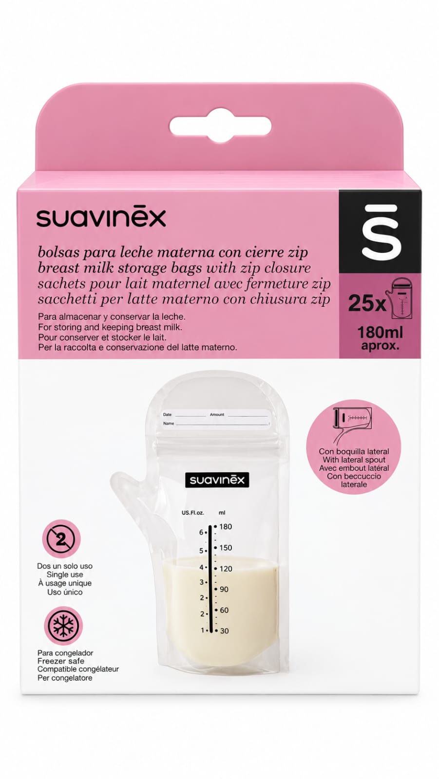 Bolsas para almacenar leche