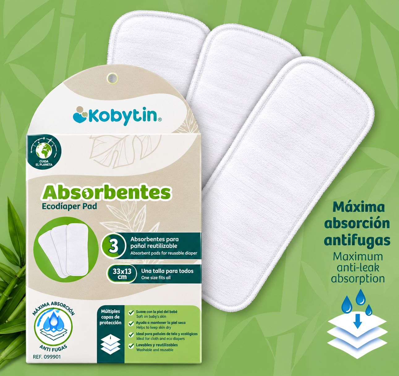 Absorbentes para ecopañal Kobytin