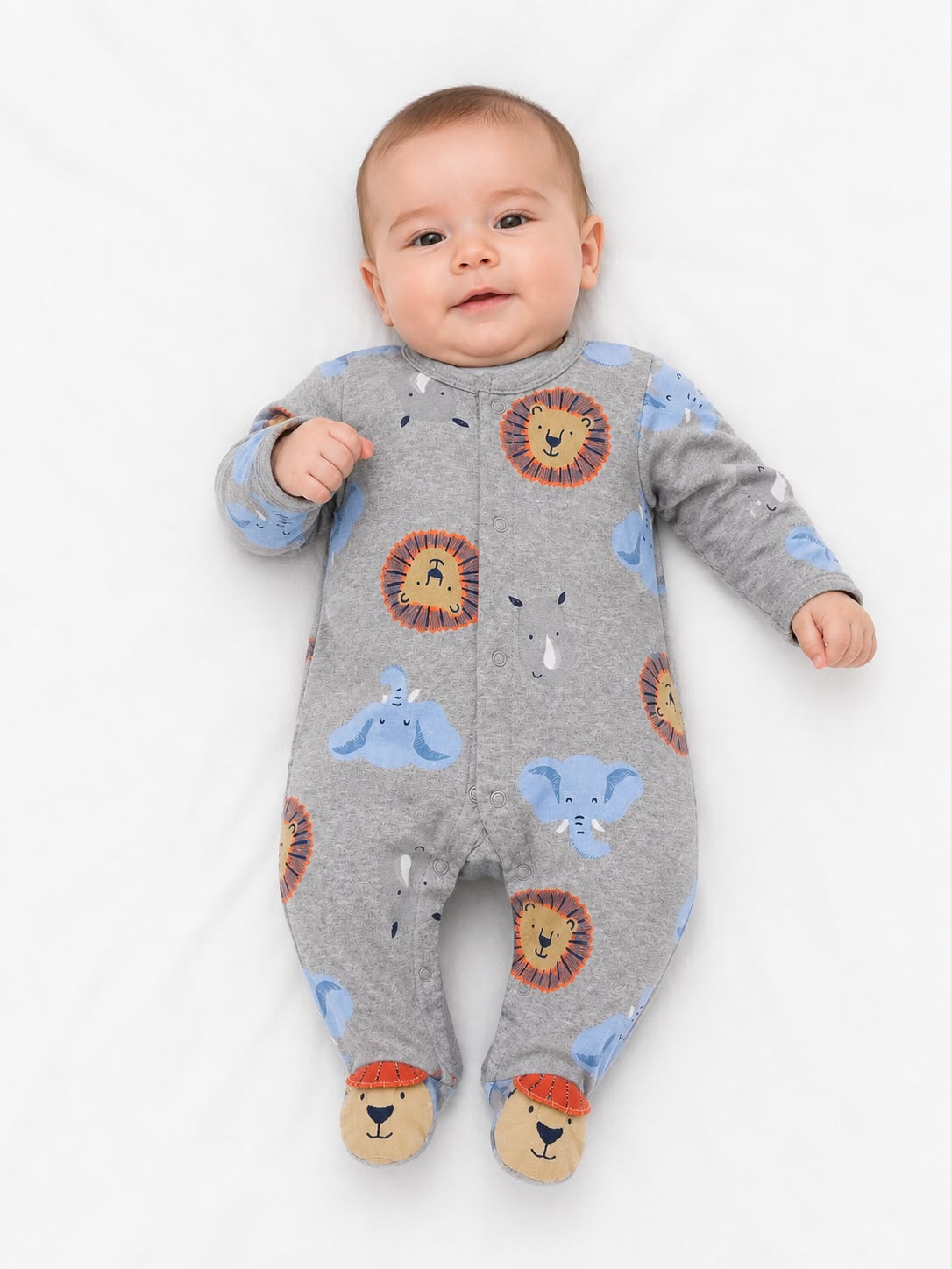 Pijama entera Gris Safari Kids land