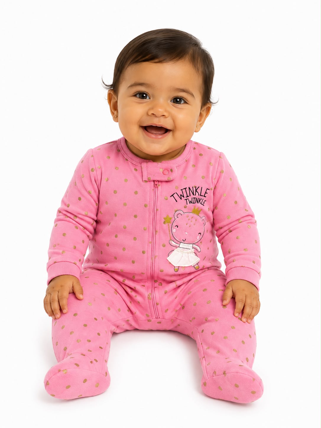 Pijama entera puntos dorados kids land
