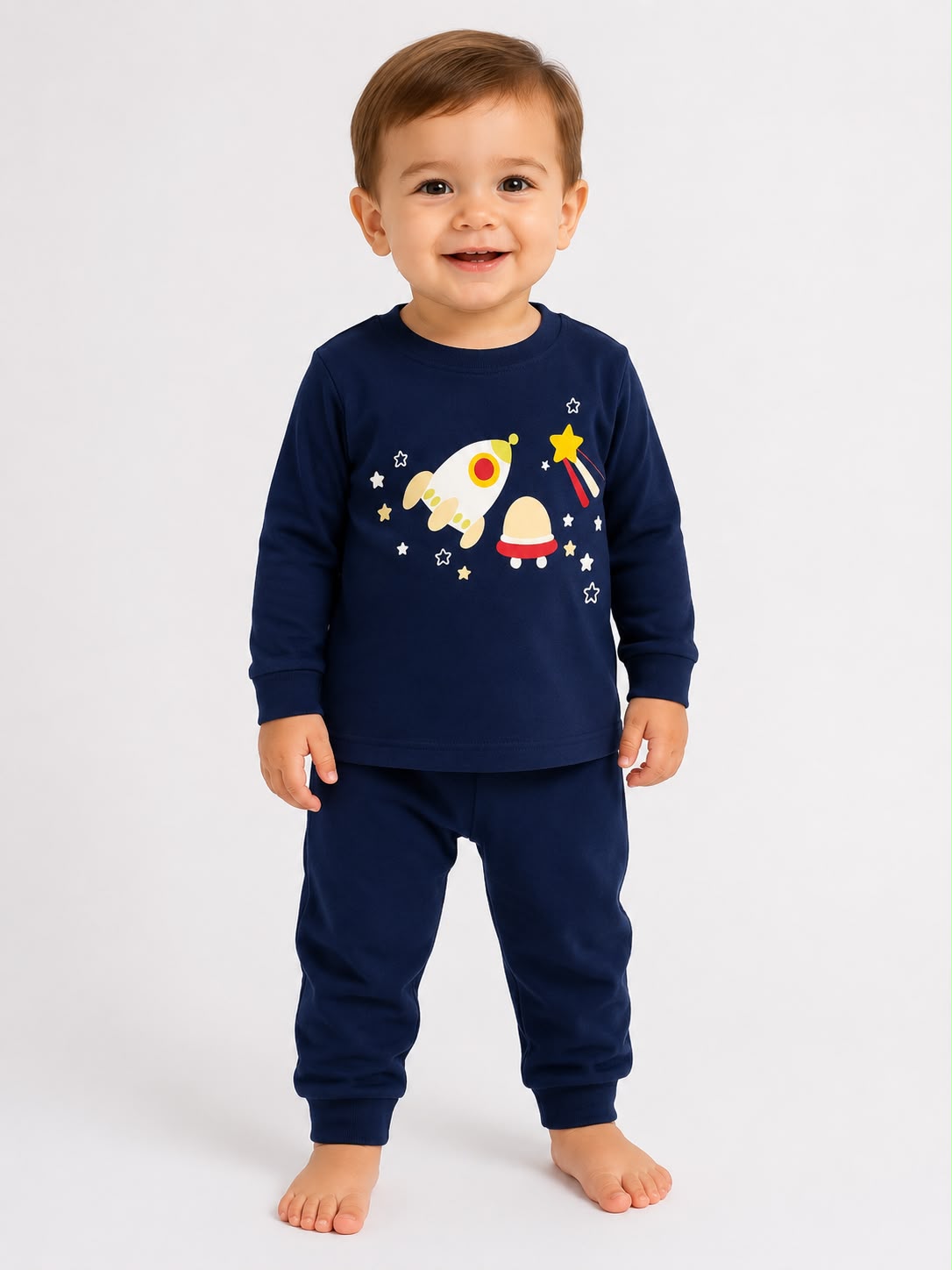Pijama azul cohetes 2 piezas Everfit