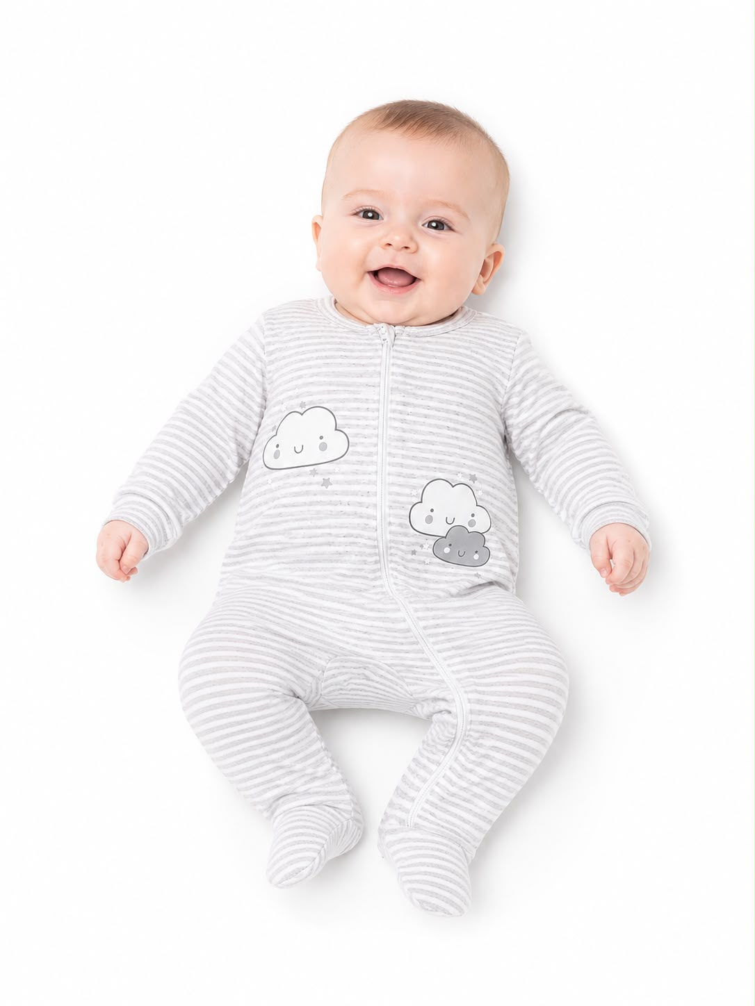 Pijama entera gris de nubes Brandili
