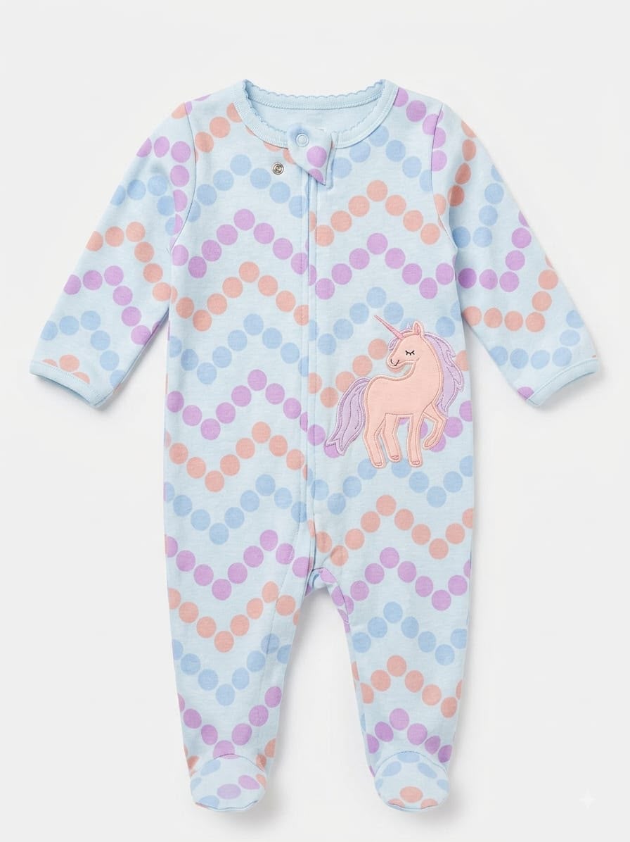 Pijama entera unicornio y puntos de colores Kids land
