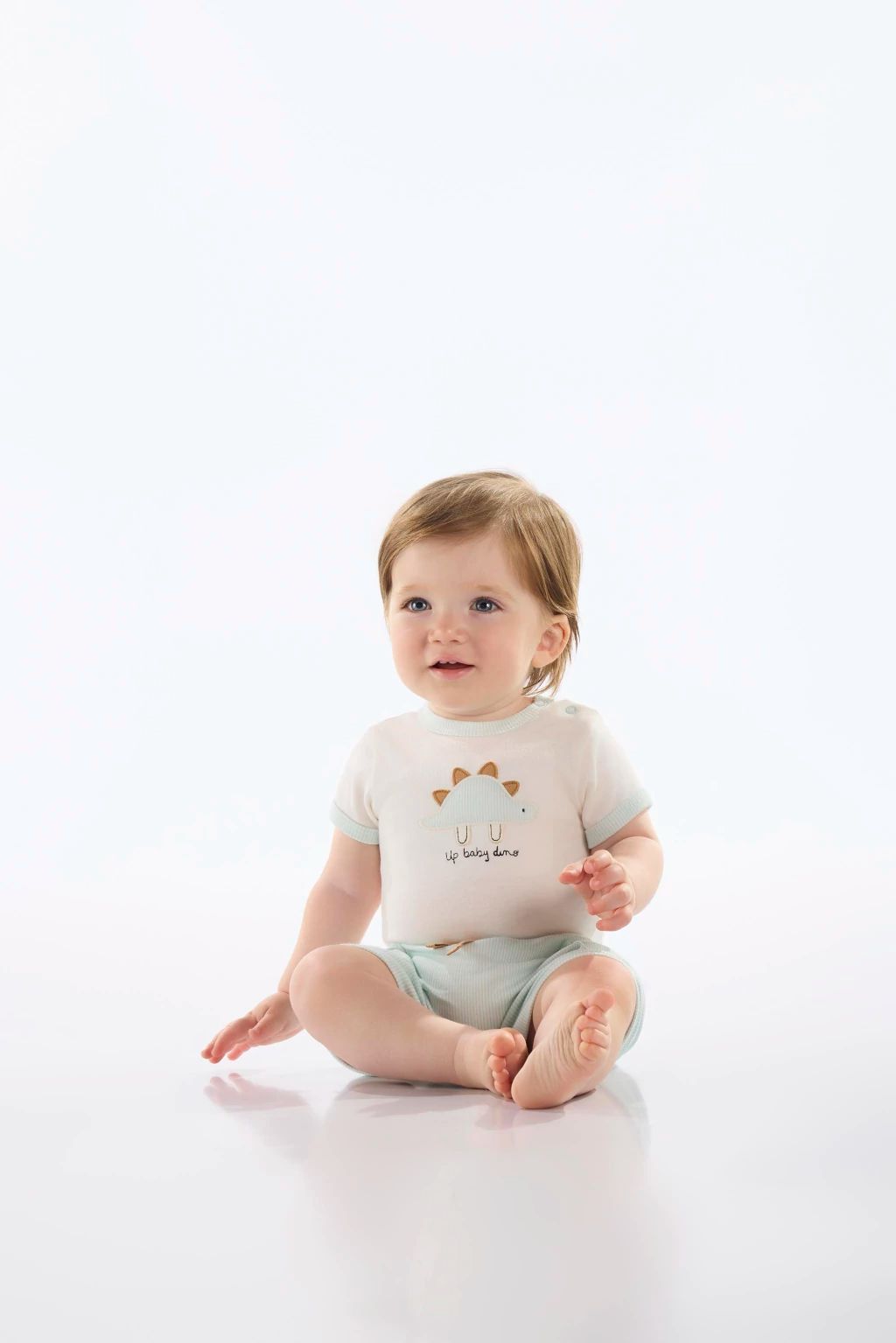 Set de 2 piezas  Dino celeste Up baby