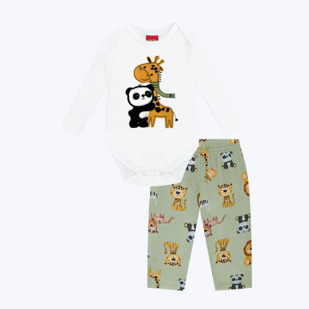 Prenda para bebé panda y jirafa (kyly)