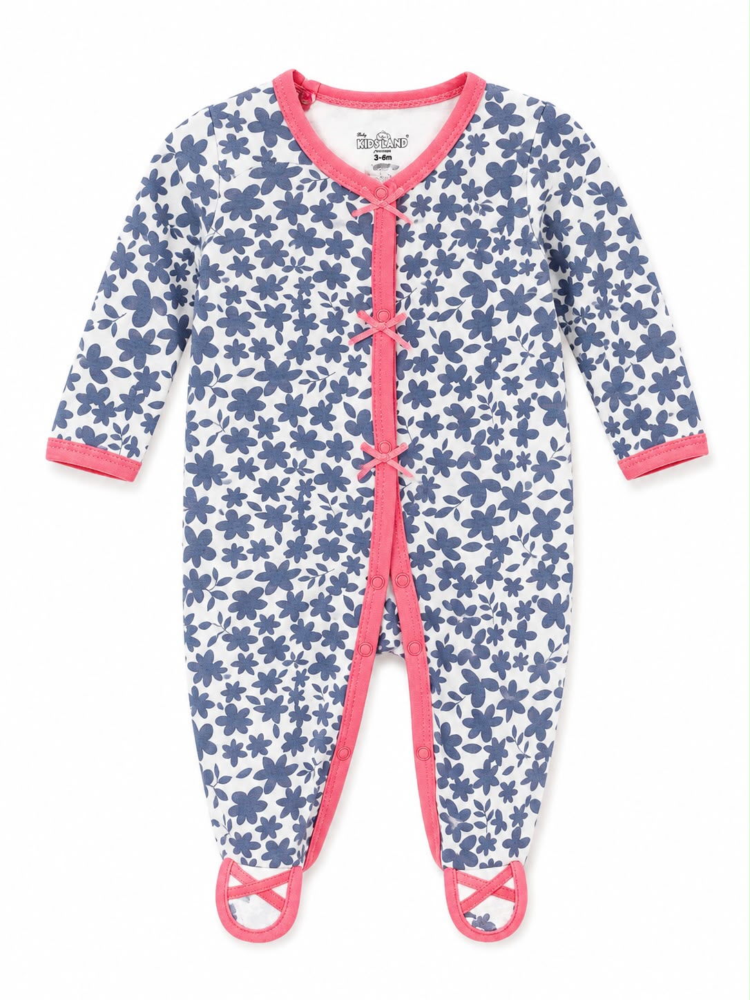 pijama entera  coral de flores Kids land