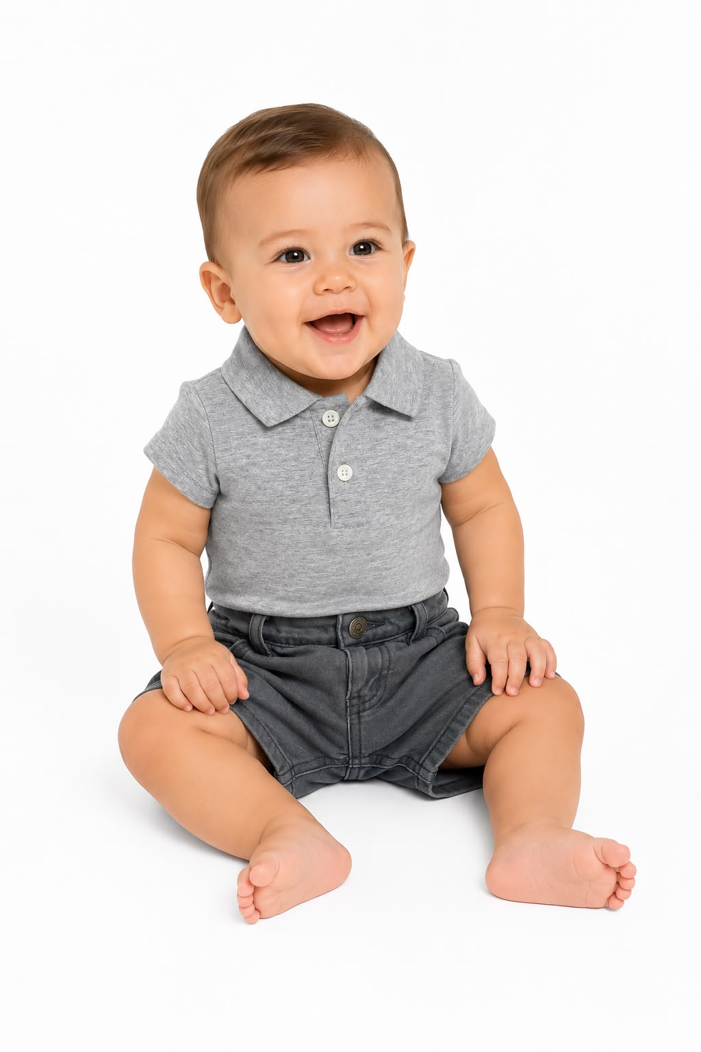Short gris claro  Gogo kids