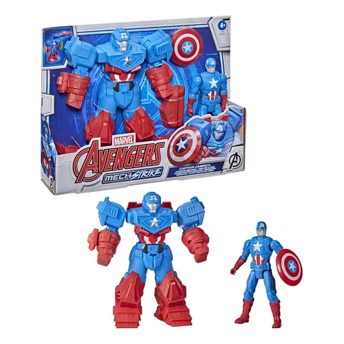 Figuras Avengers Mech Strike Capitán América