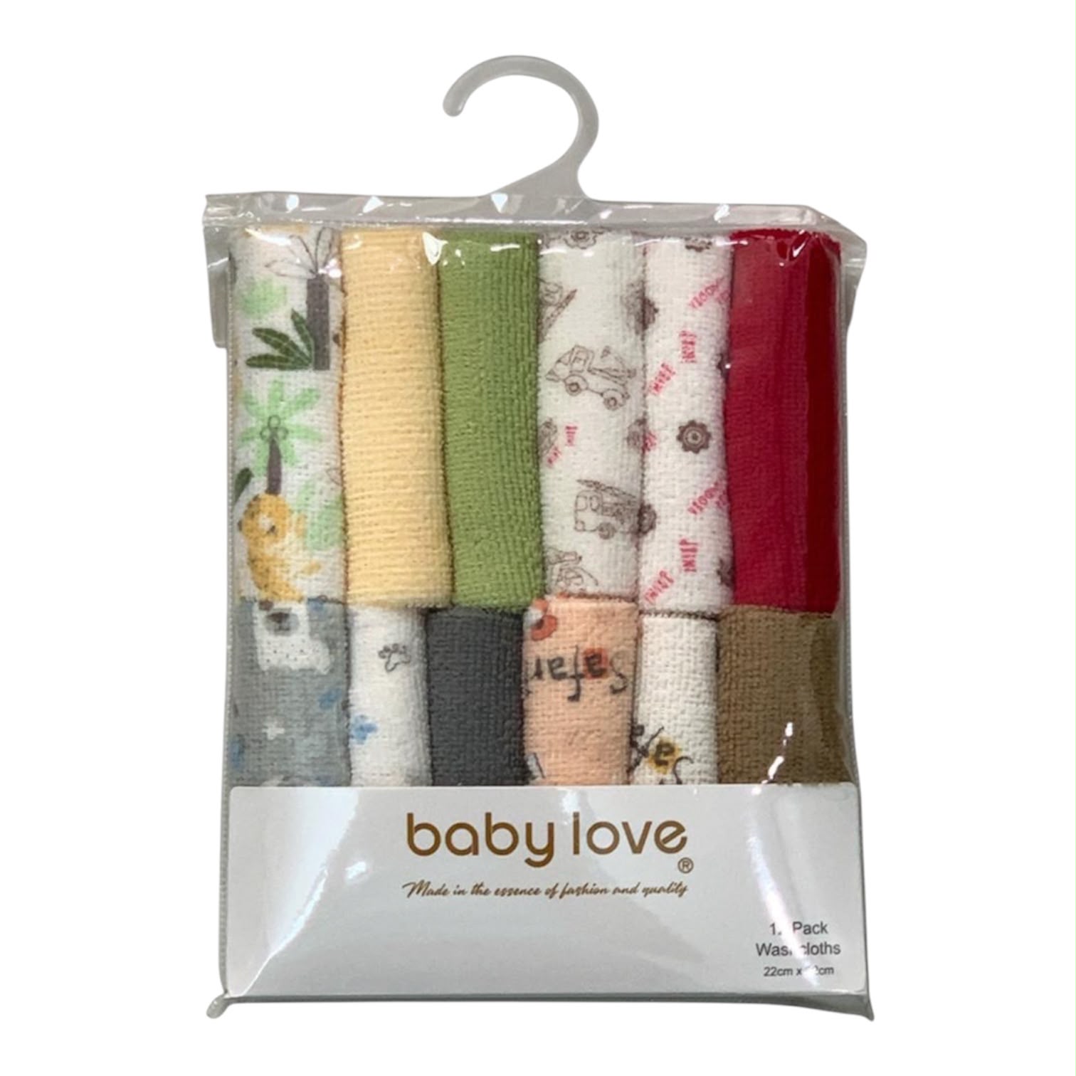 Set de 12 piezas de pañitos para bebé Baby love
