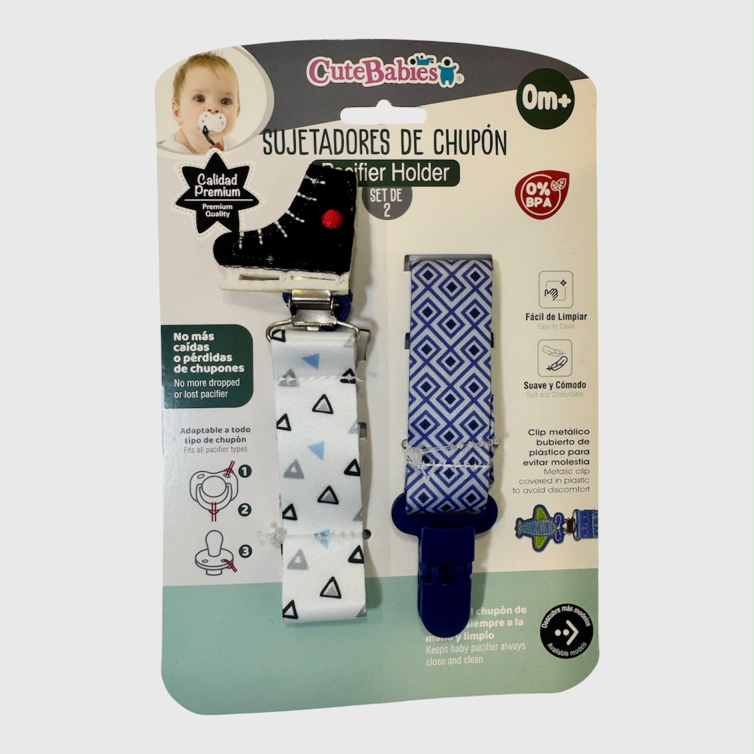 Set sujetador  Chupeta Cute babies