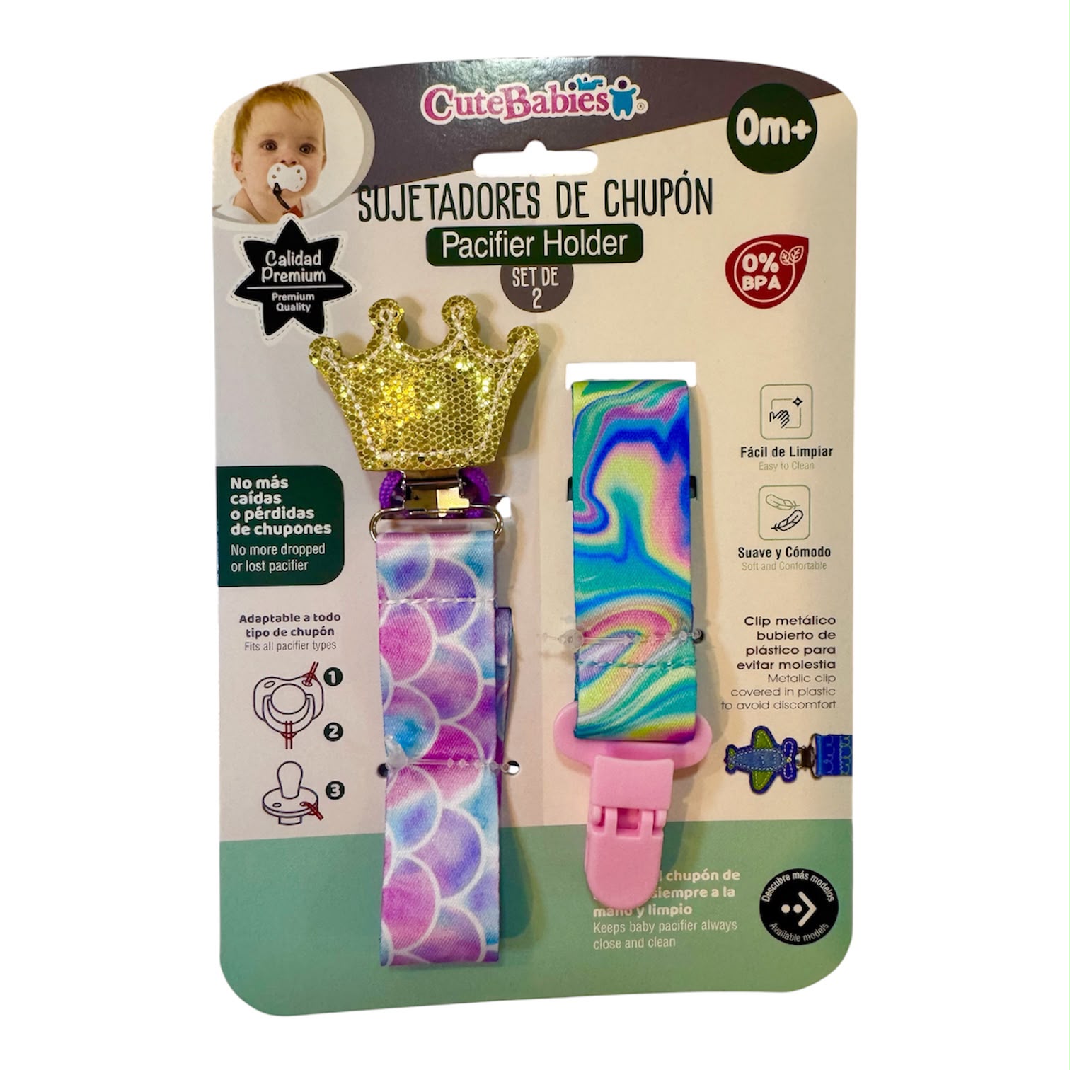 Set sujetador  Chupeta Cute babies