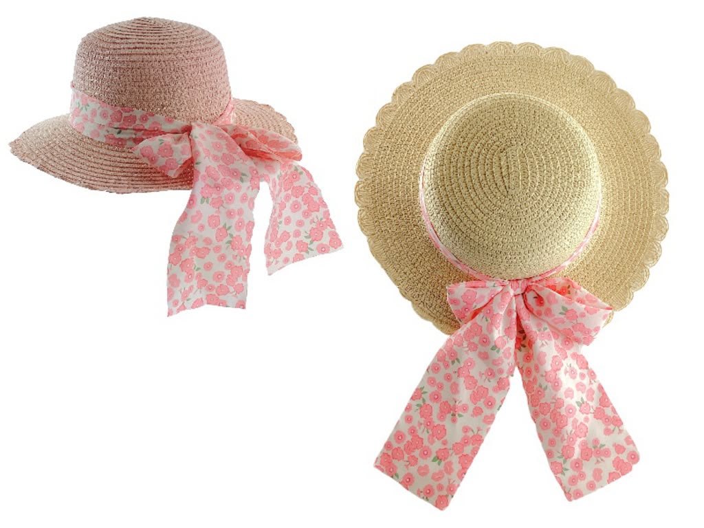 Sombrero niña rosado flores (Bungy)