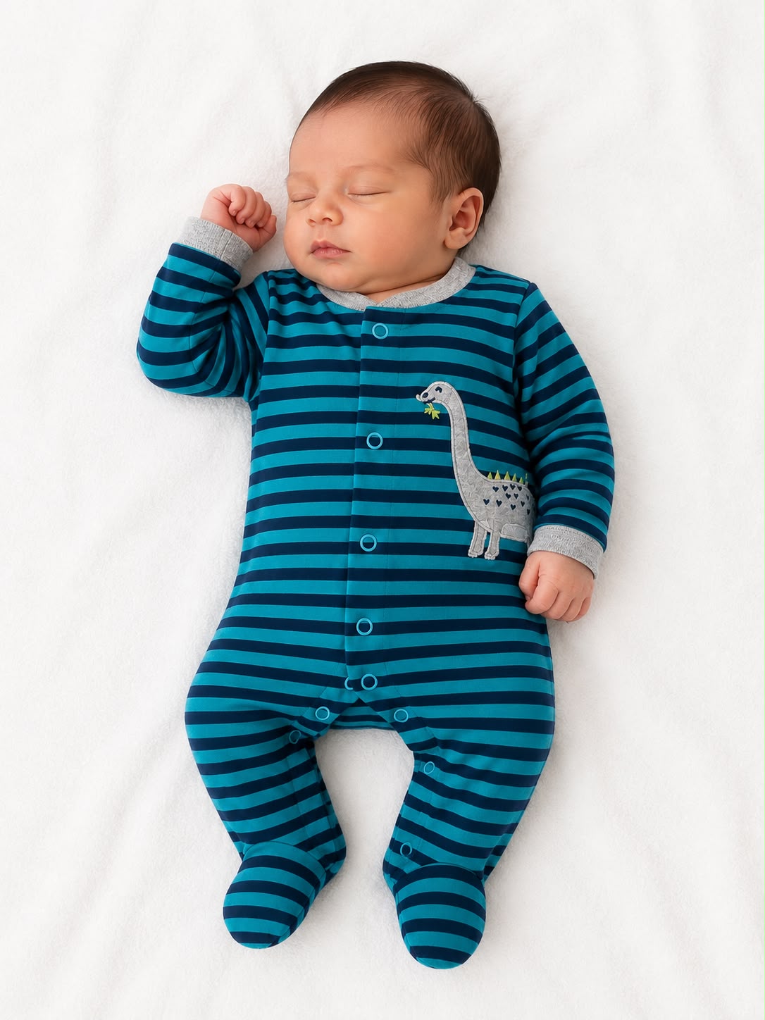 Pijama entera de rayas turqueza Kids land