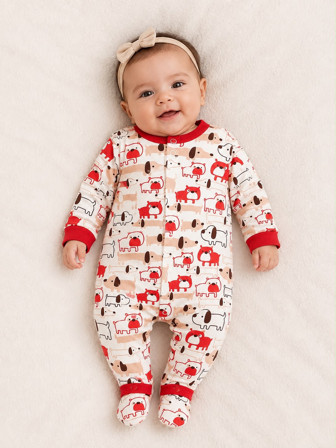 Pijama entera para niña de perritos Kobytin