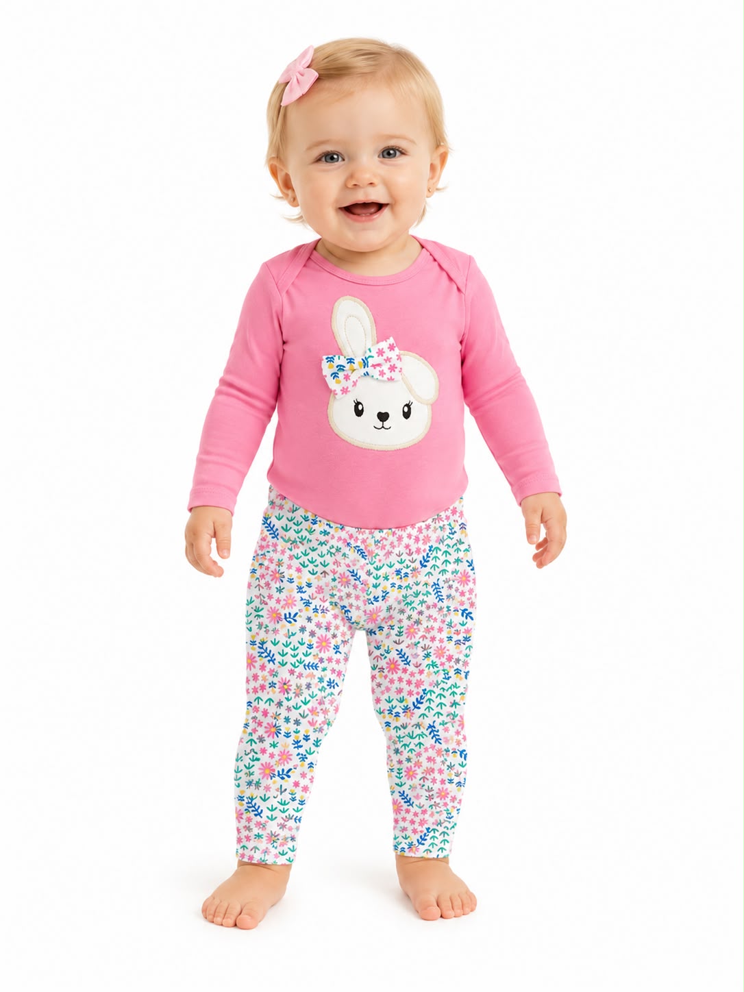 Conjunto conejo flores Kyly