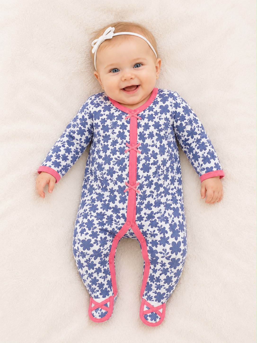 pijama entera  coral de flores Kids land