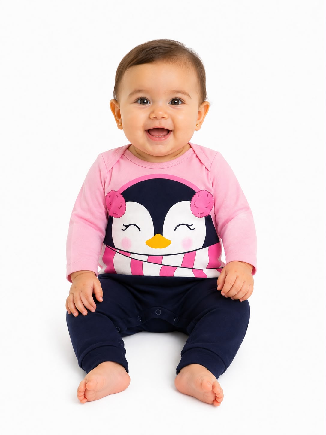 Pijama pingüino rosada  Kyly