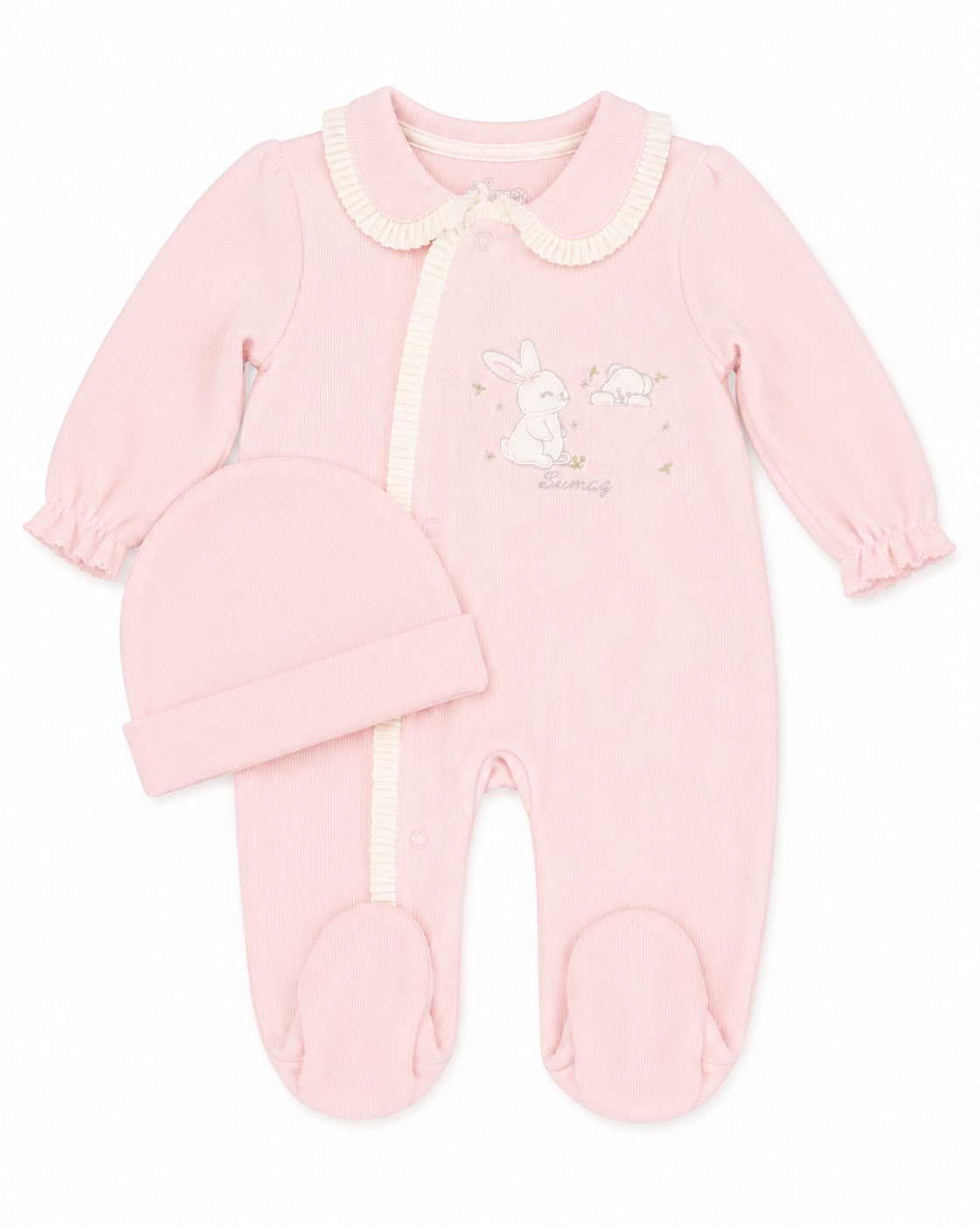 Pijama de 2 piezas Rosada conejo y oso Vennys