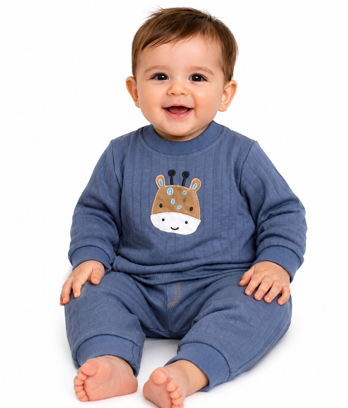 Conjunto 2 piezas jirafa/oso Bon blues
