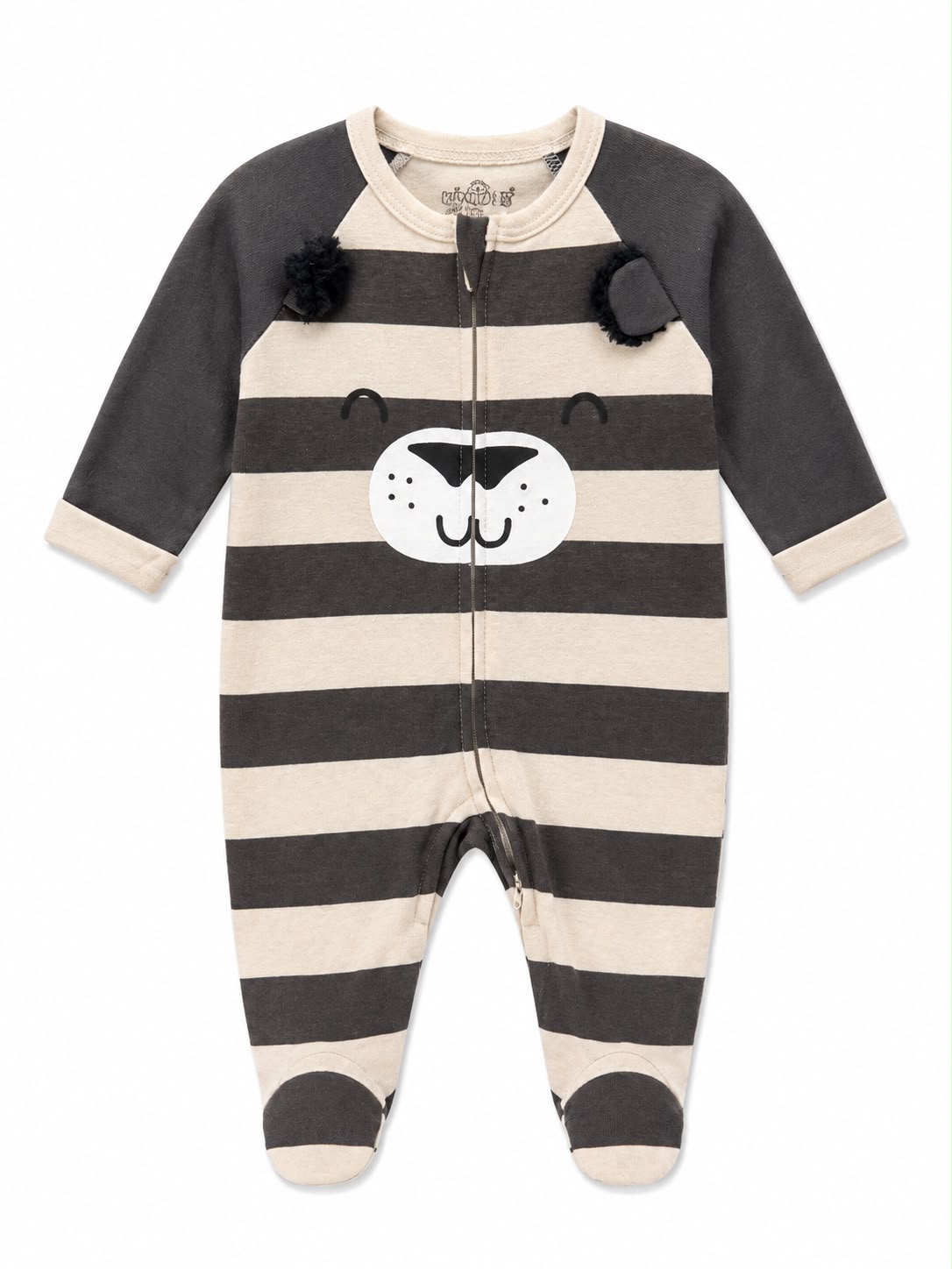 Pijama entera de rayas beige Kids land