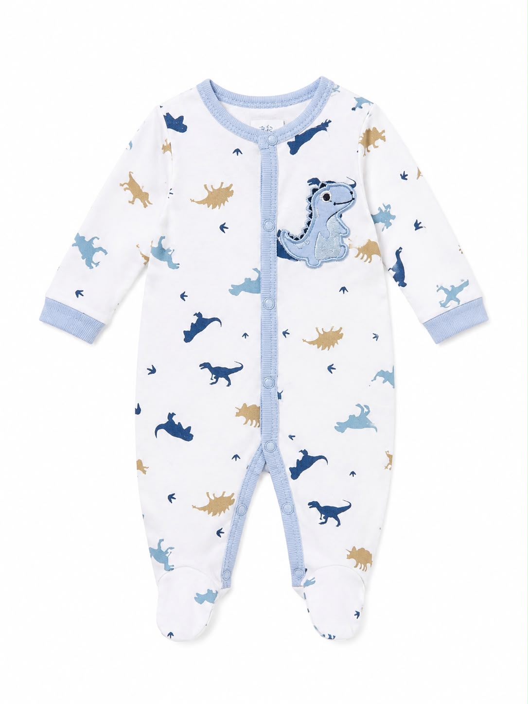 Pijama entera celeste dinosaurios first impression
